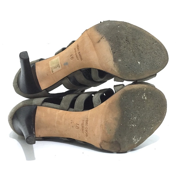 Latitude Femme Suede Heeled Ankle Bootie Sandals - Picture 3 of 8